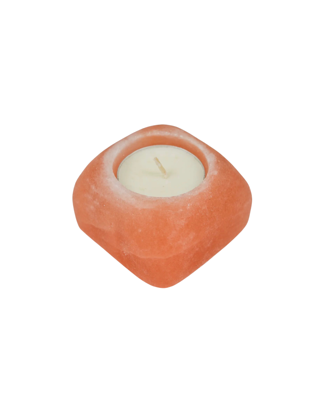 Square Himalayan Salt Tealight Holder 2.5" – Natural Wellness Glow & Calming Décor