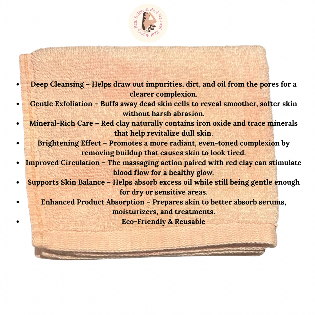 Exfoliating Cloth Infused With Red Clay