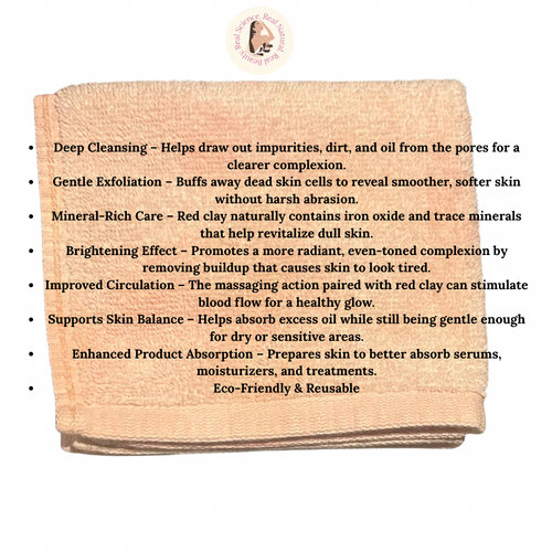 Exfoliating Cloth Infused With Red Clay