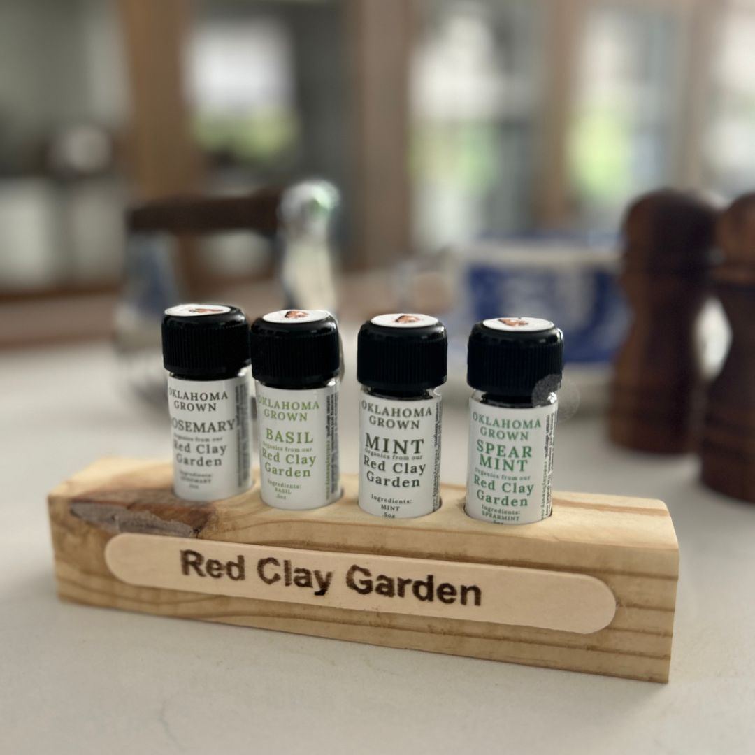 Red Clay Garden Spice Set + Spice Rack